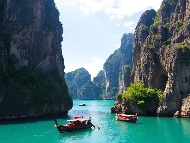 Limestone cliffs and turquoise lagoon in Palawan, Philippines